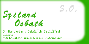 szilard osbath business card